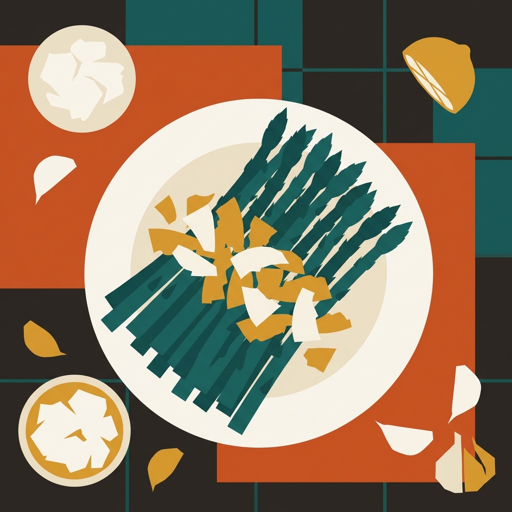 Air Fryer Asparagus with Parmesan illustration