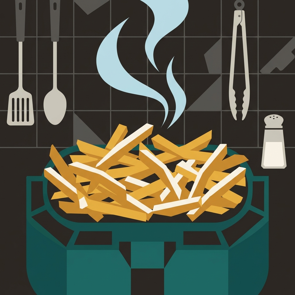 Air Fryer Frozen Fries illustration