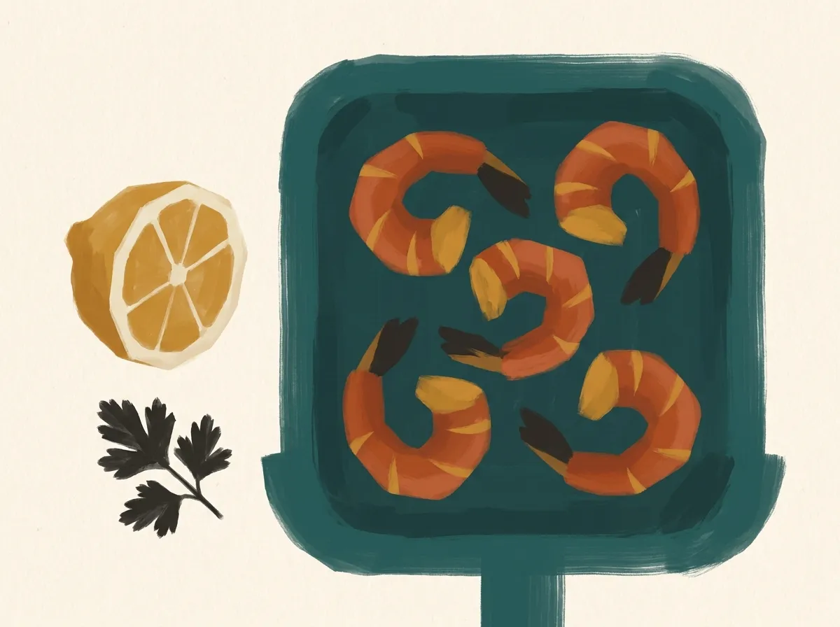 Shrimp in an air fryer