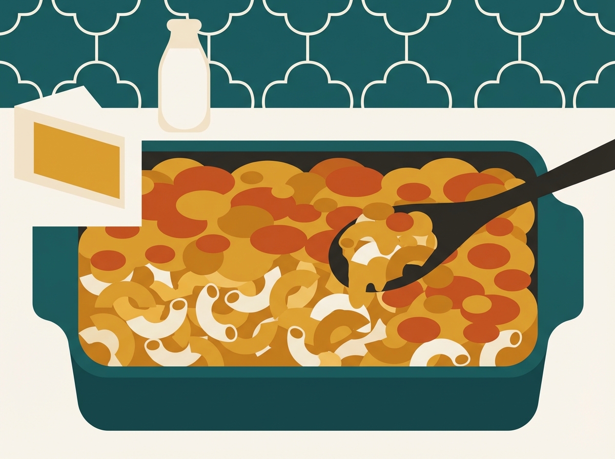 Macaronis au fromage au four illustration