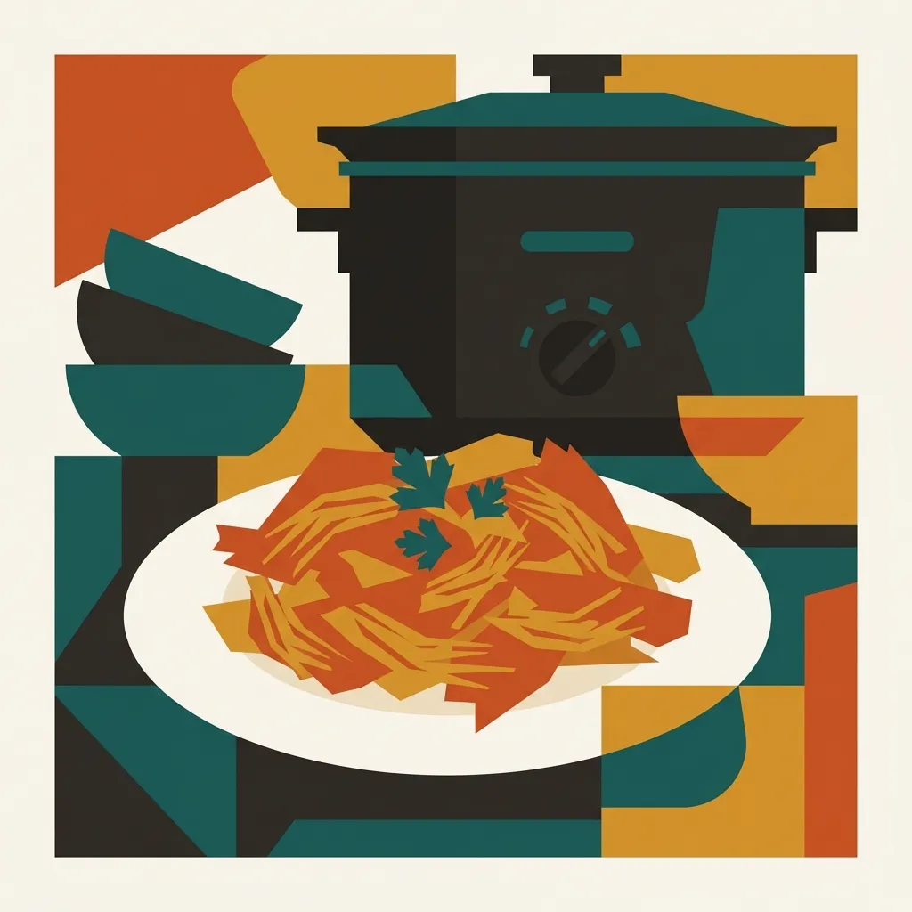 Poulet effiloché à la mijoteuse