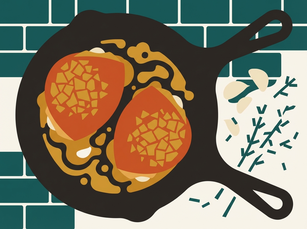 Cuisses de poulet poêlées illustration